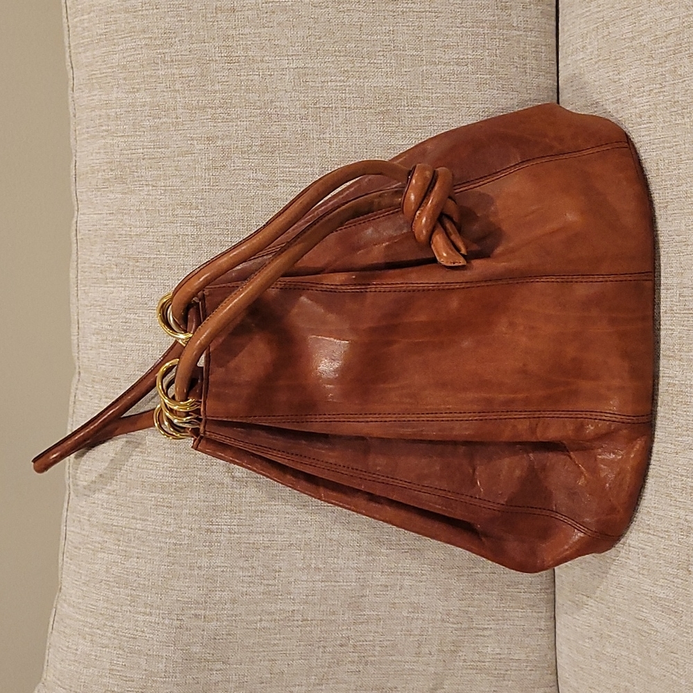 Umberto Firenze Brown Leather Handbag
